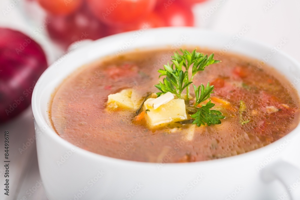 Appetizer, bowl, broth. Appetizer, bowl, broth.