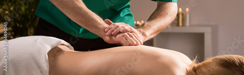 Tapping technique in massage photo