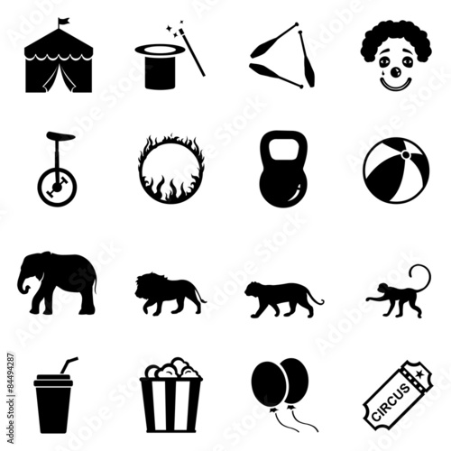 Vector Set of Circus Icons