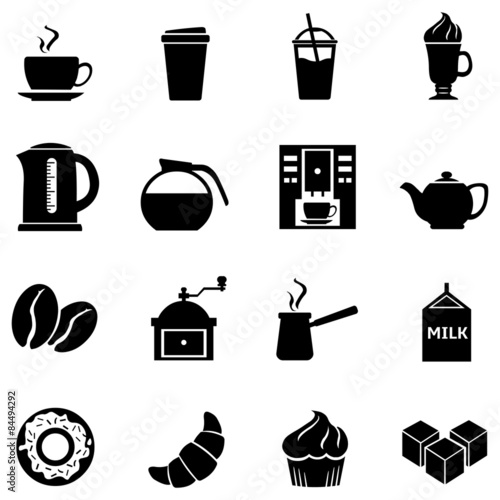 Vector Set of Coffee Icons. Icons for Coffee Shop.
