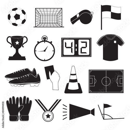 Soccer or Football Icons Set