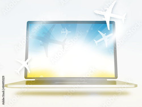 Booking Planes Laptop