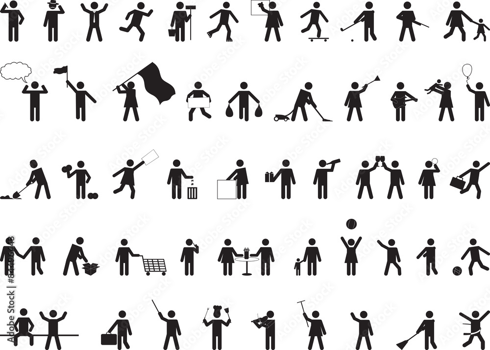 Common pictogram people activities Common pictogram people activities