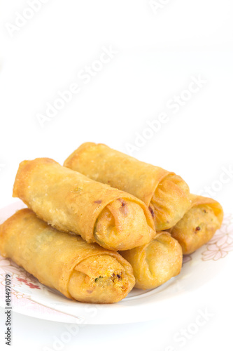 Fried Chinese Traditional Spring rolls food