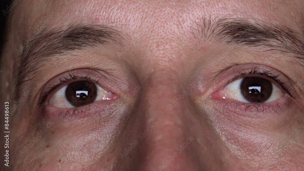 Adult Male Eyes Watching, Eye Movement Adult Male Eyes Watching, Eye Movement