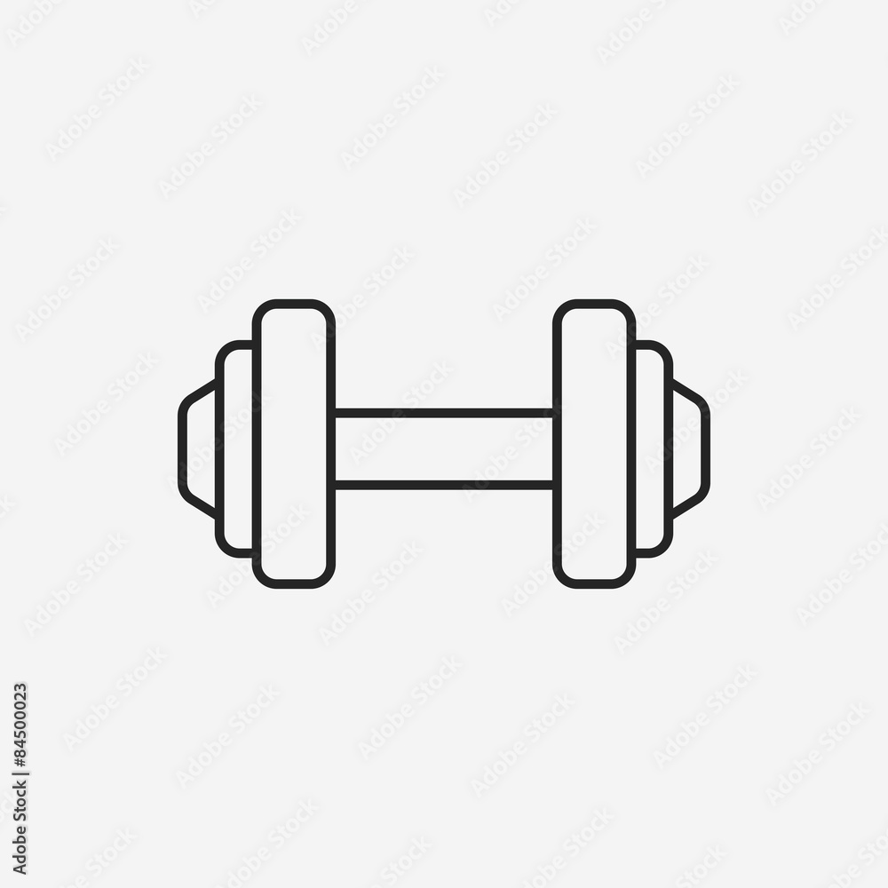 Dumbbell line icon Dumbbell line icon