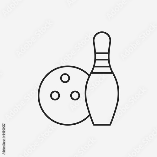 bowling line icon