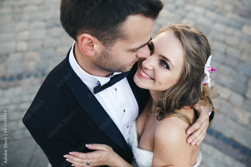 Lovely couple hugging Lovely couple hugging