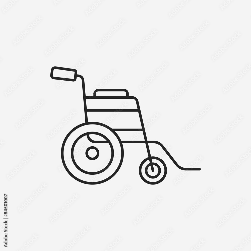 Wheelchair line icon Wheelchair line icon
