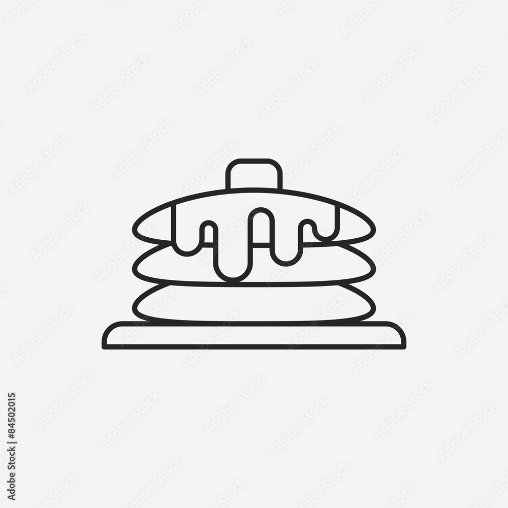 pancake line icon pancake line icon