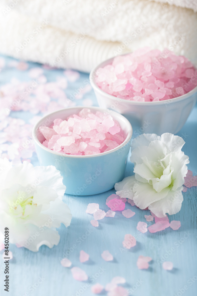 spa aromatherapy set with azalea flowers and herbal salt spa aromatherapy set with azalea flowers and herbal salt