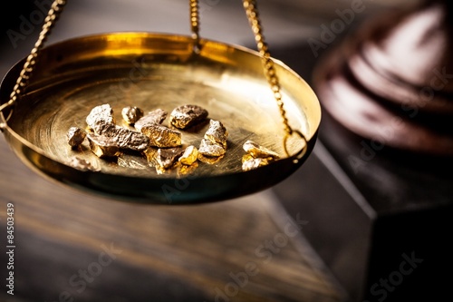 Tableau sur toile Gold, rush, nugget.