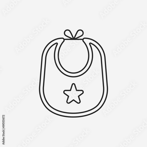 Baby bib line icon
