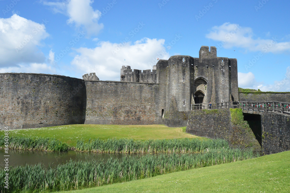 Fototapeta premium Château de Caerphilly à Slowenia au pays de Galles