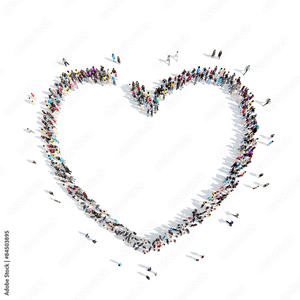 people in the shape of a heart. people in the shape of a heart.