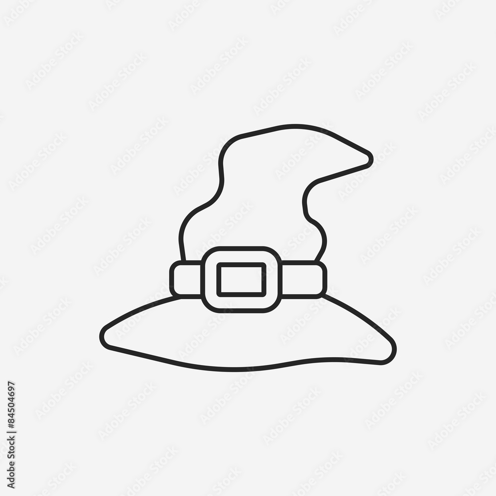 halloween witch hat line icon halloween witch hat line icon