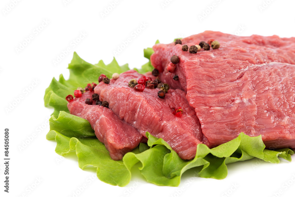 Fresh raw meat isolated on a white background. Fresh raw meat isolated on a white background.