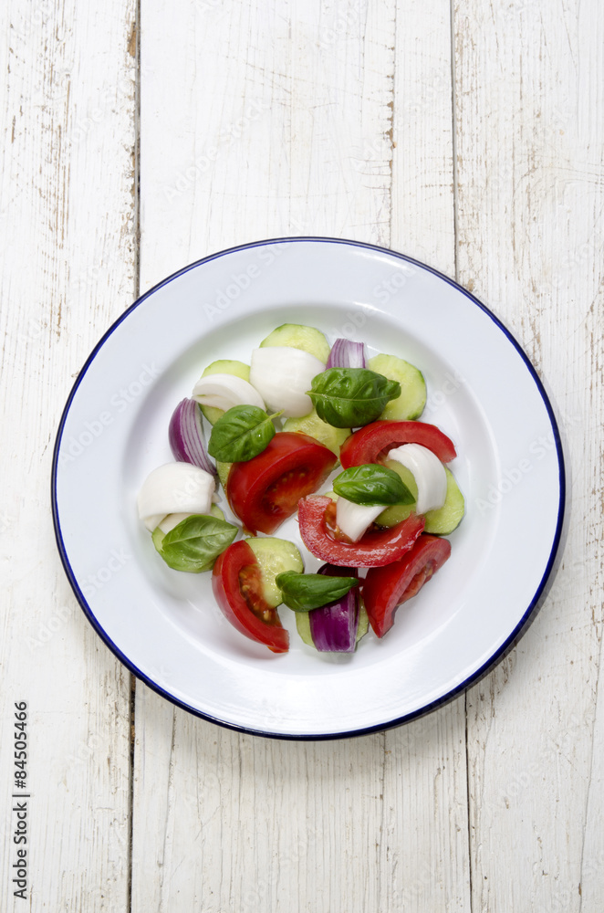 fresh summer salad on a plate fresh summer salad on a plate
