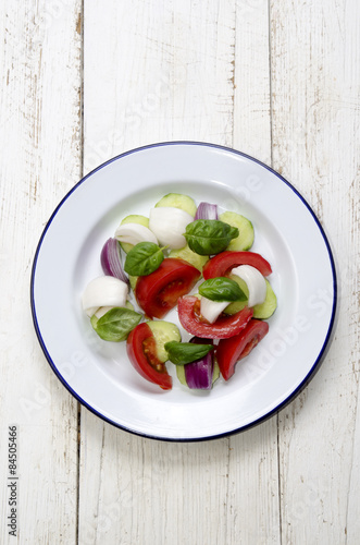 fresh summer salad on a plate