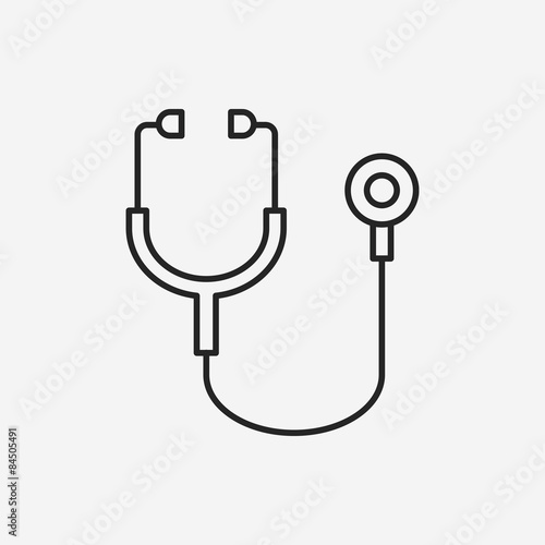 Stethoscope line icon