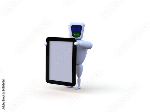 Robot with mobile tablet device photo