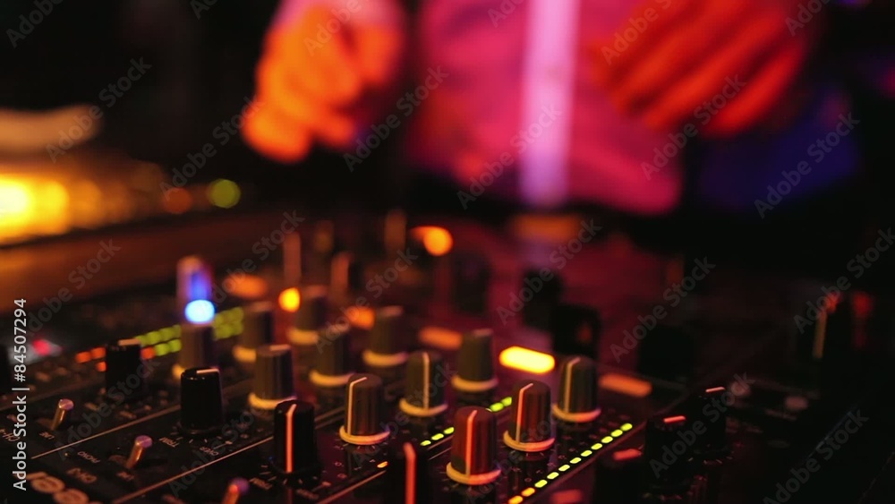 Dj mixing at the night club Dj mixing at the night club