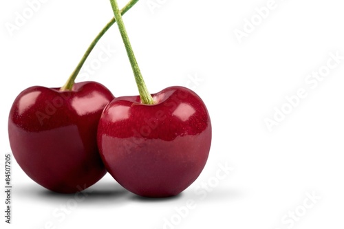 Cherry, Fruit, Isolated.