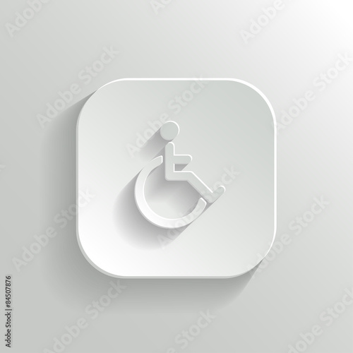 Disabled icon - vector white app button