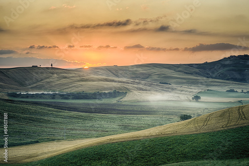 Sunrise over the Crete Senesi
