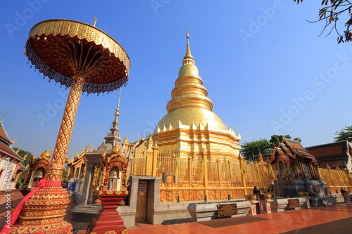 Wat Phra That Hariphunchai , Lamphun at Thailand