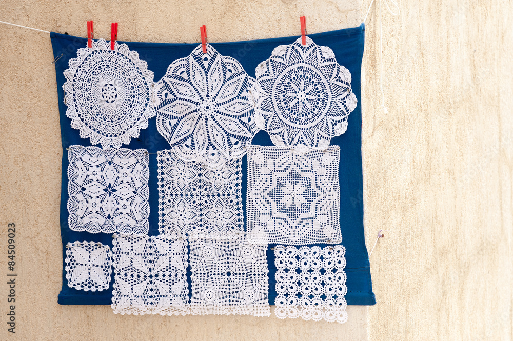 Fototapeta premium Unique handmade lacework from the island of Pag, Croatia