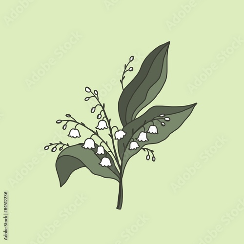 lilies of the valley vector pattern