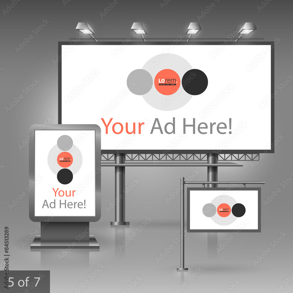 Corporate identity. Billboard, sign, light box Corporate identity. Billboard, sign, light box