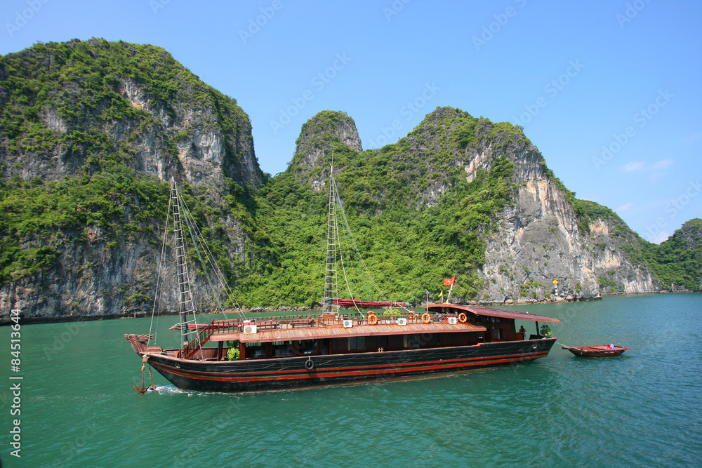 Junk boat in Halong Bay, Vietnam