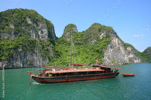 Junk boat in Halong Bay, Vietnam © VanderWolf Images
