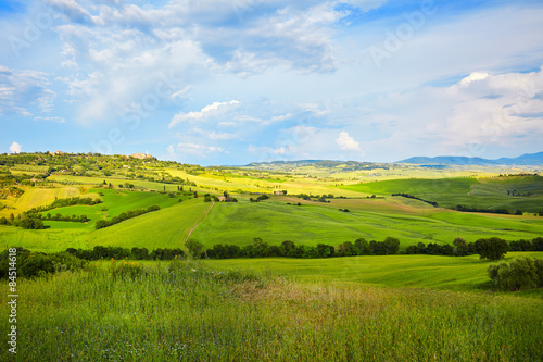 hills in sunny day Tuscany, Italy