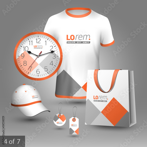 Corporate identity template and promotional gifts