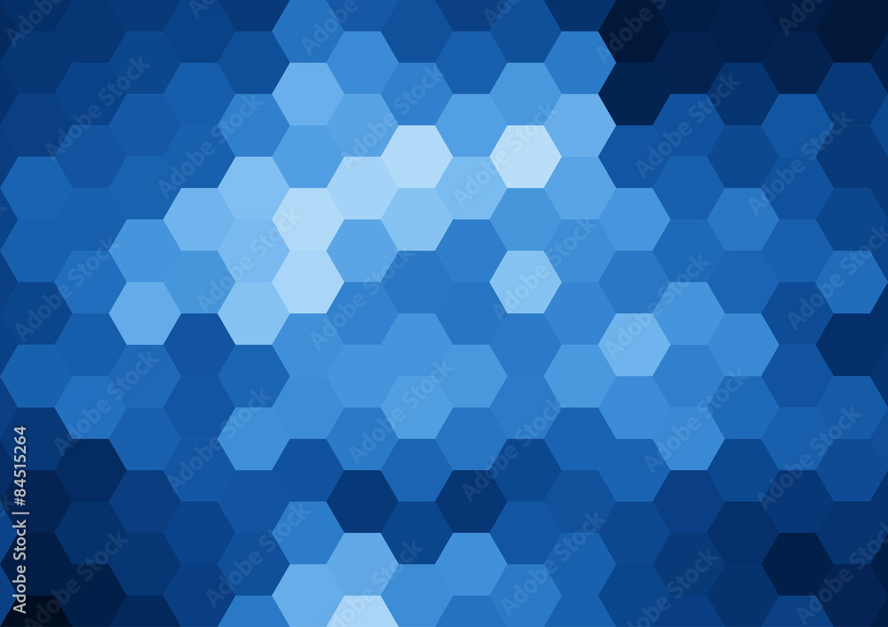 Blue Hexagon Abstract Background Blue Hexagon Abstract Background