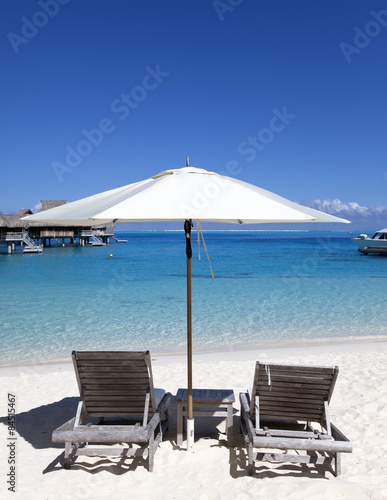 Sun protection umbrellas  beach  sea.