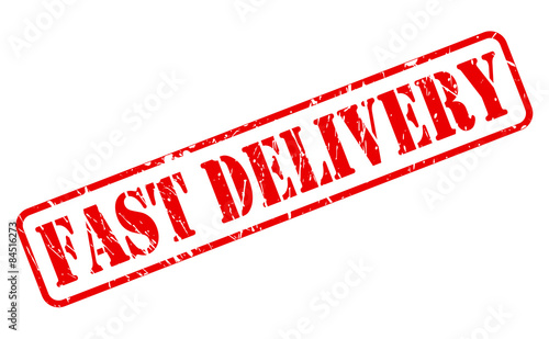 Fast delivery red stamp text