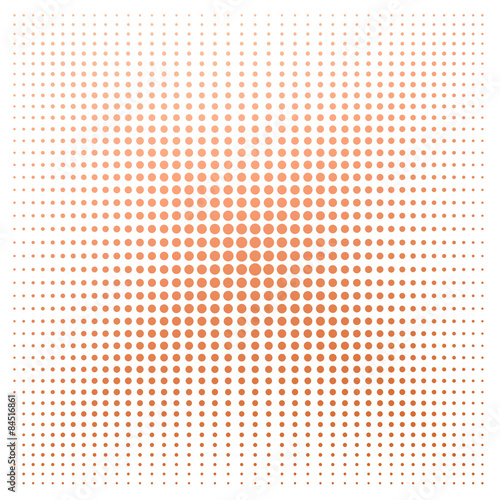 Orange dot with white background