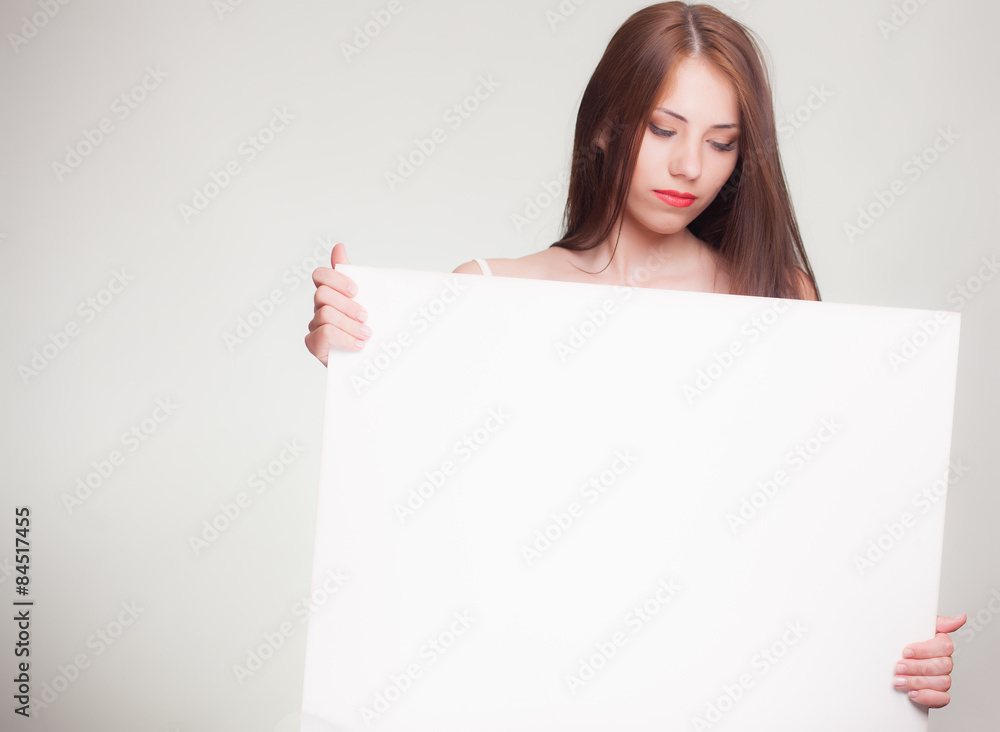 woman with white bord woman with white bord