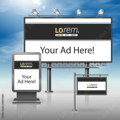 Corporate identity. Billboard, sign, light box