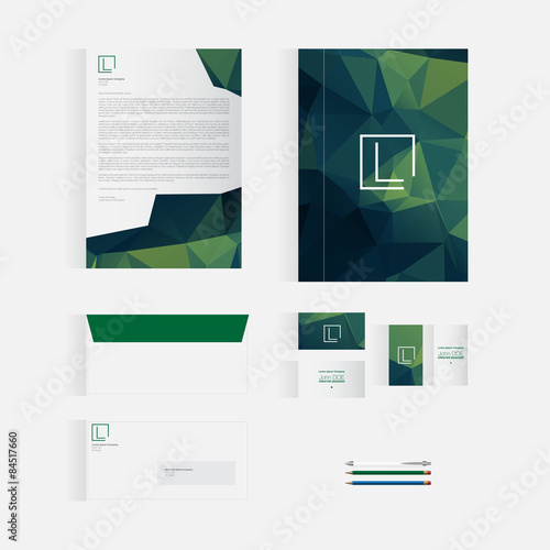 Green Stationery Template Design for Your Business | Modern Vector Design