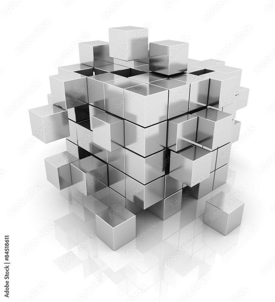 cube silver geometry abstract background design cube silver geometry abstract background design