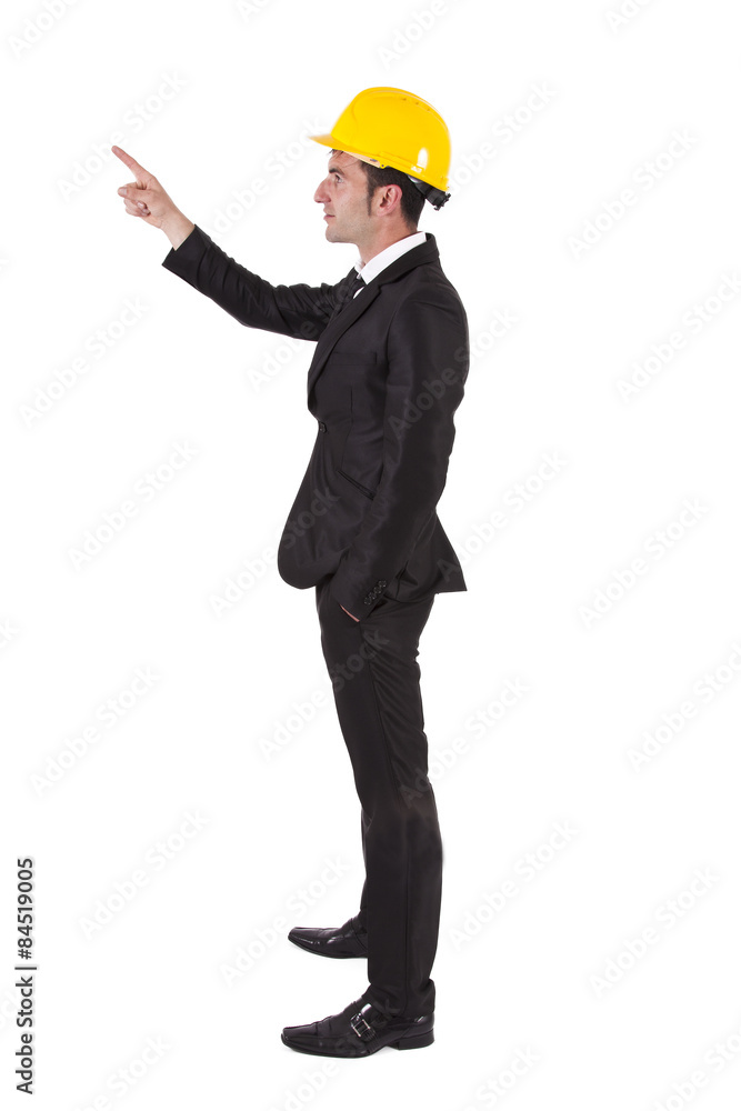 site manager pointing site manager pointing
