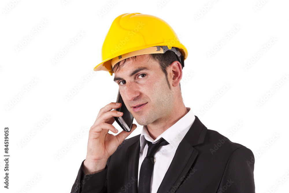 engineer with mobile engineer with mobile