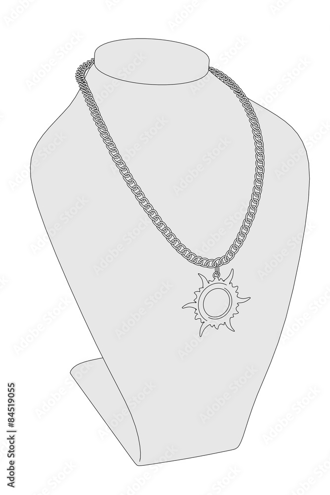 2d cartoon image of necklace jewel 2d cartoon image of necklace jewel