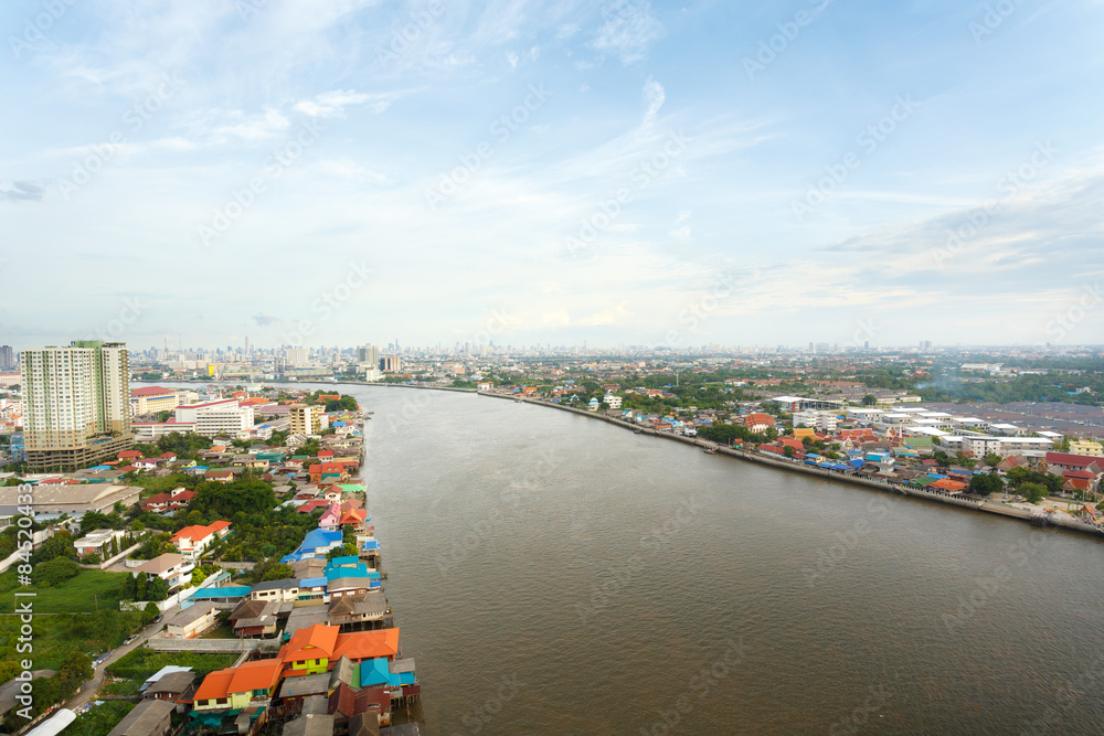 Obraz premium River in Bangkok city.