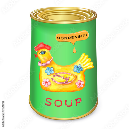 Can of condensed Magic chicken soup